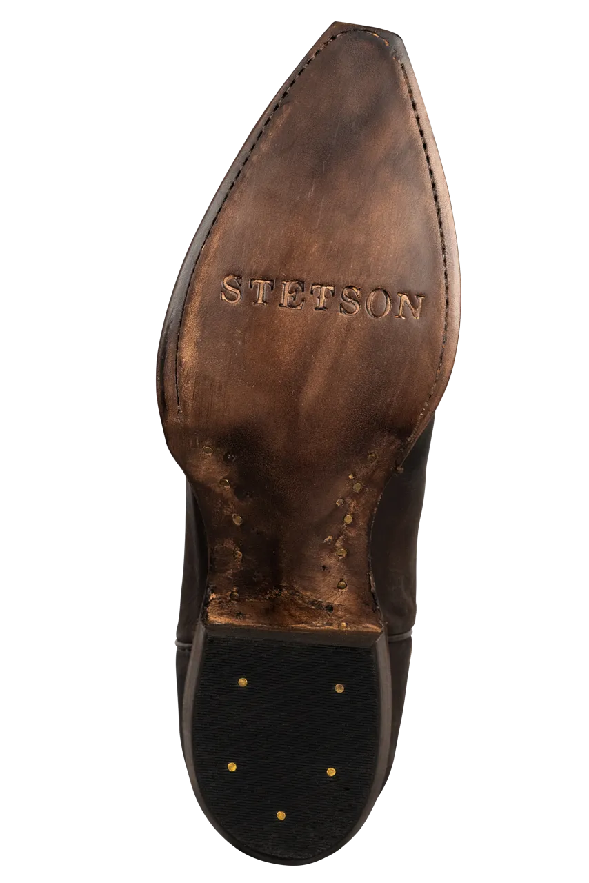 Stetson Women's Calf Leather Cowgirl Boots - Brown