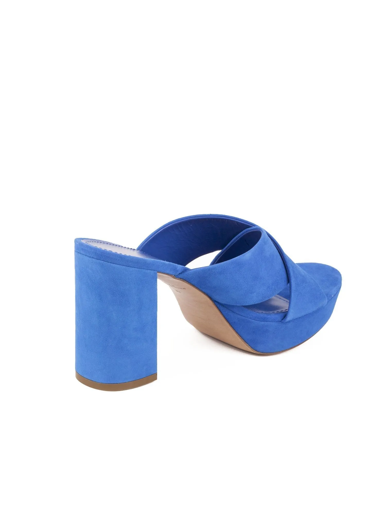 Suede Crossover 90mm Sandal - Royal Blue