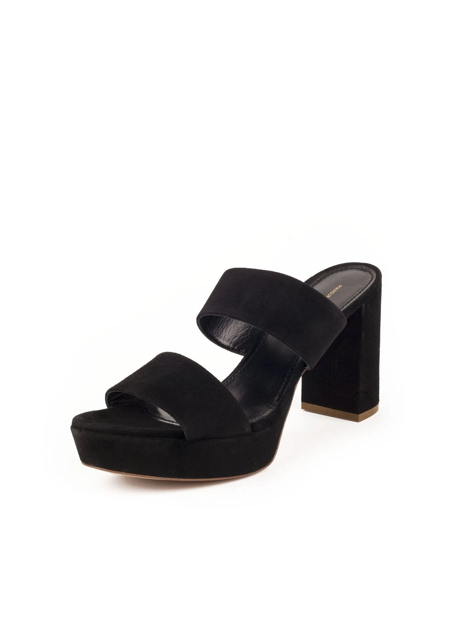 Suede Double Strap 90mm Sandal - Black