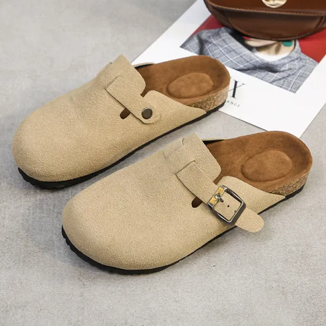 Summer Couple Slippers Woman Man Adult Cork Sandals Women Casual Beach Gladiator Flat Shoes Buckle Strap Size 35-44