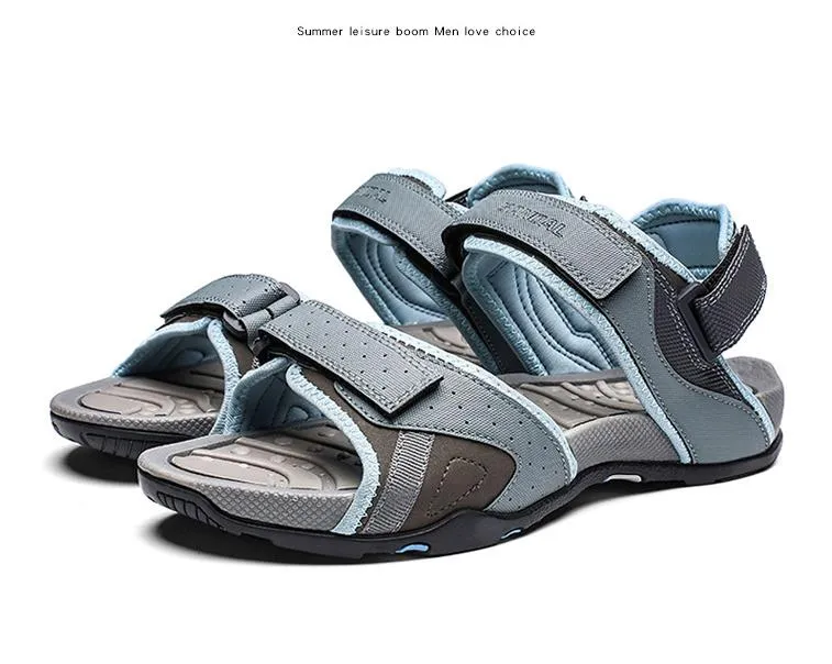 Summer Net Cloth Simple Sandals Men Breathable Casual Beach Shoes Vietnamese Mixed Colors Sewing Thread Sandals M88152