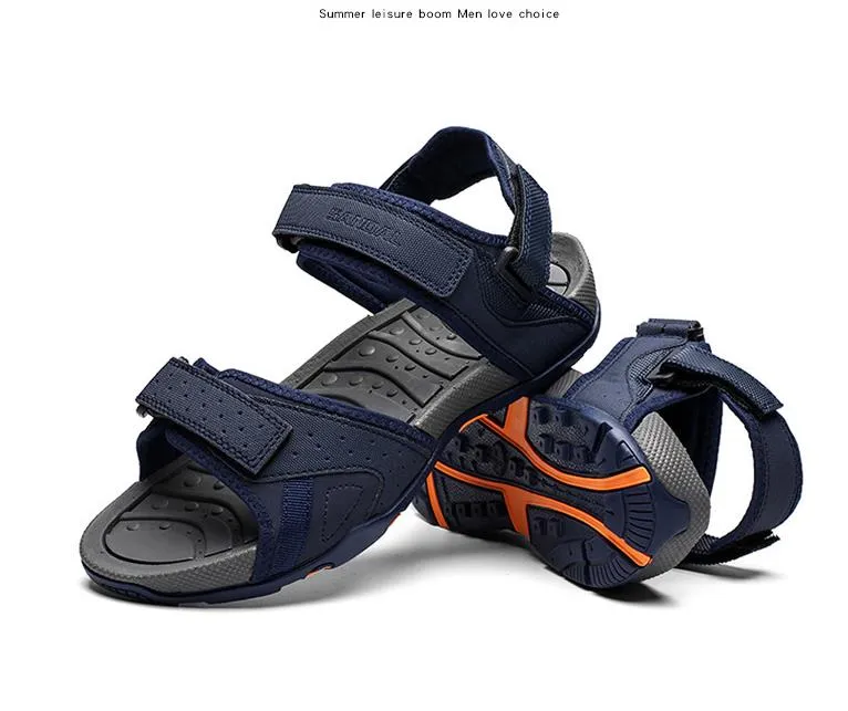 Summer Net Cloth Simple Sandals Men Breathable Casual Beach Shoes Vietnamese Mixed Colors Sewing Thread Sandals M88152