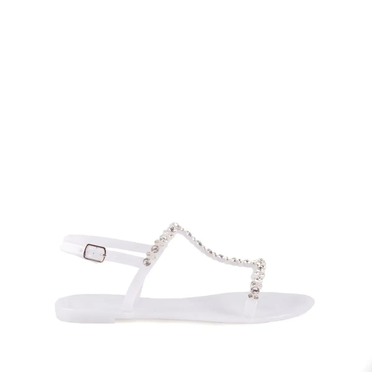 Tara T-Bar Diamante Detail Jelly Sandals