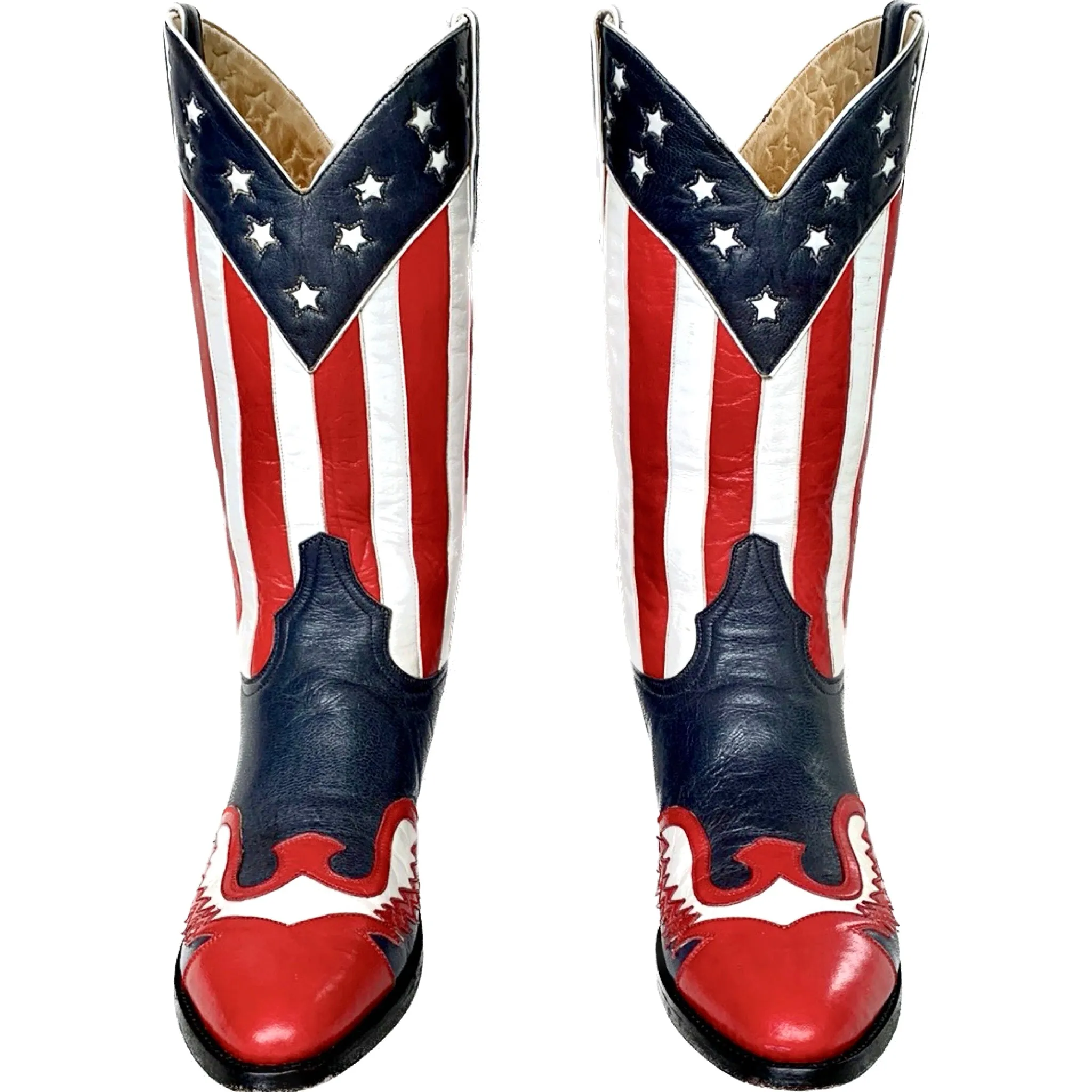 THE OLD GRINGO Vintage American Flag Stars & Stripes Eagle Tall Cowboy Western Boots