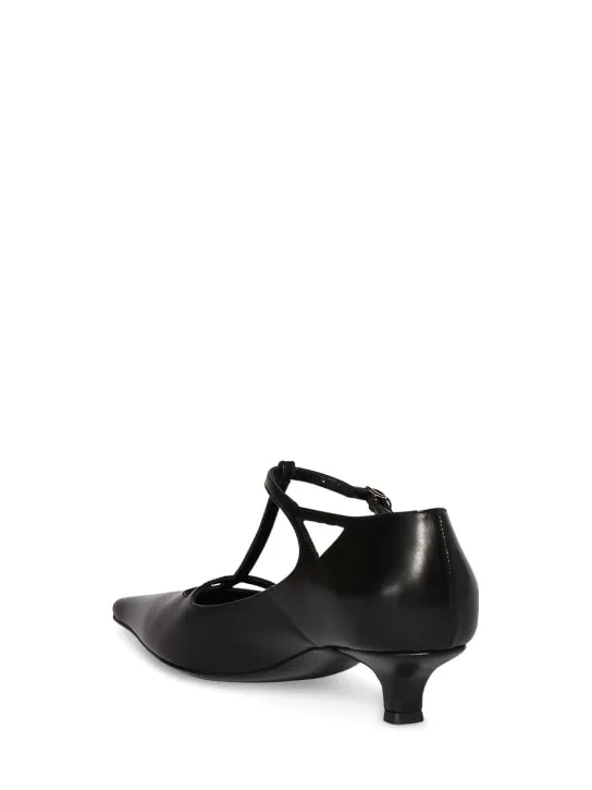 The Row   40mm Cyd leather Mary Jane pumps 