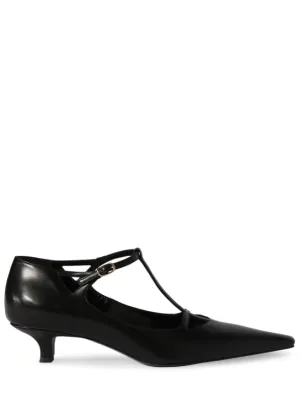 The Row   40mm Cyd leather Mary Jane pumps 