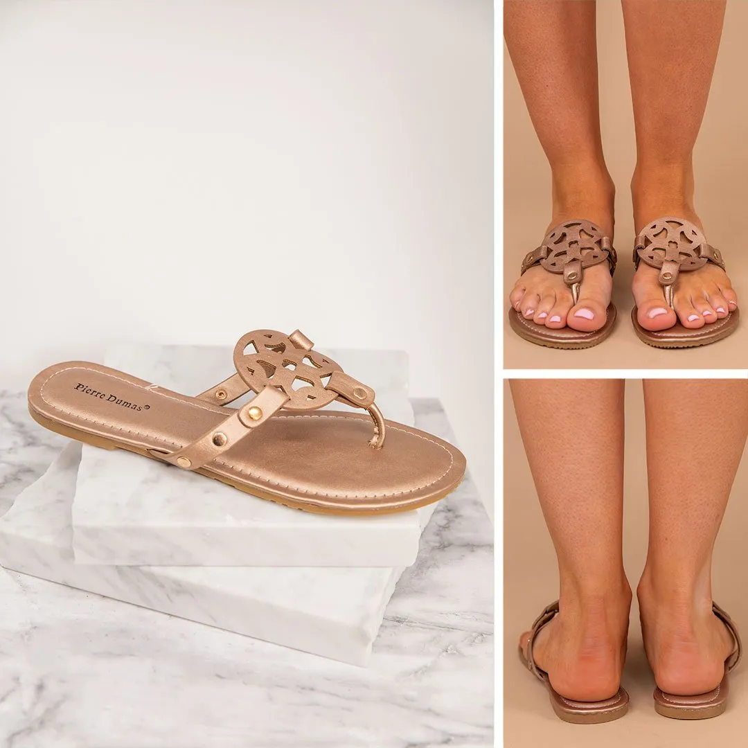 The Sky Is The Limit Rose Gold Sandals