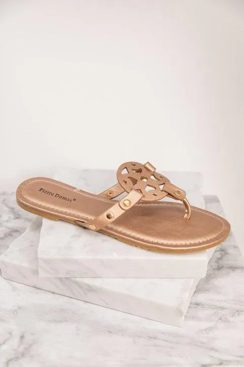 The Sky Is The Limit Rose Gold Sandals