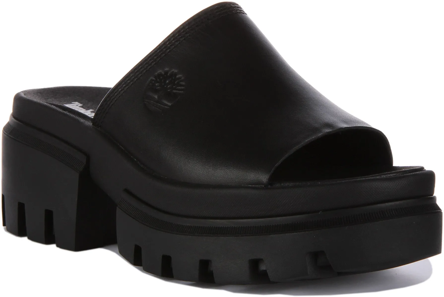 Timberland Everleigh Platform Sandals In Black For Women