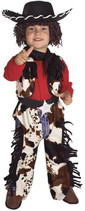 Toddler's Cowhide Cowboy Western Costume