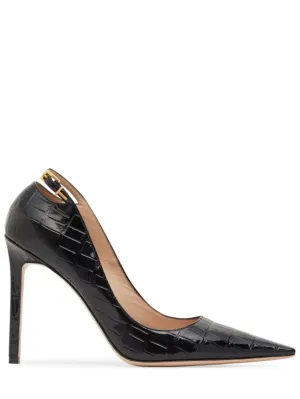 Tom Ford   105mm Angelina croc embossed pumps 