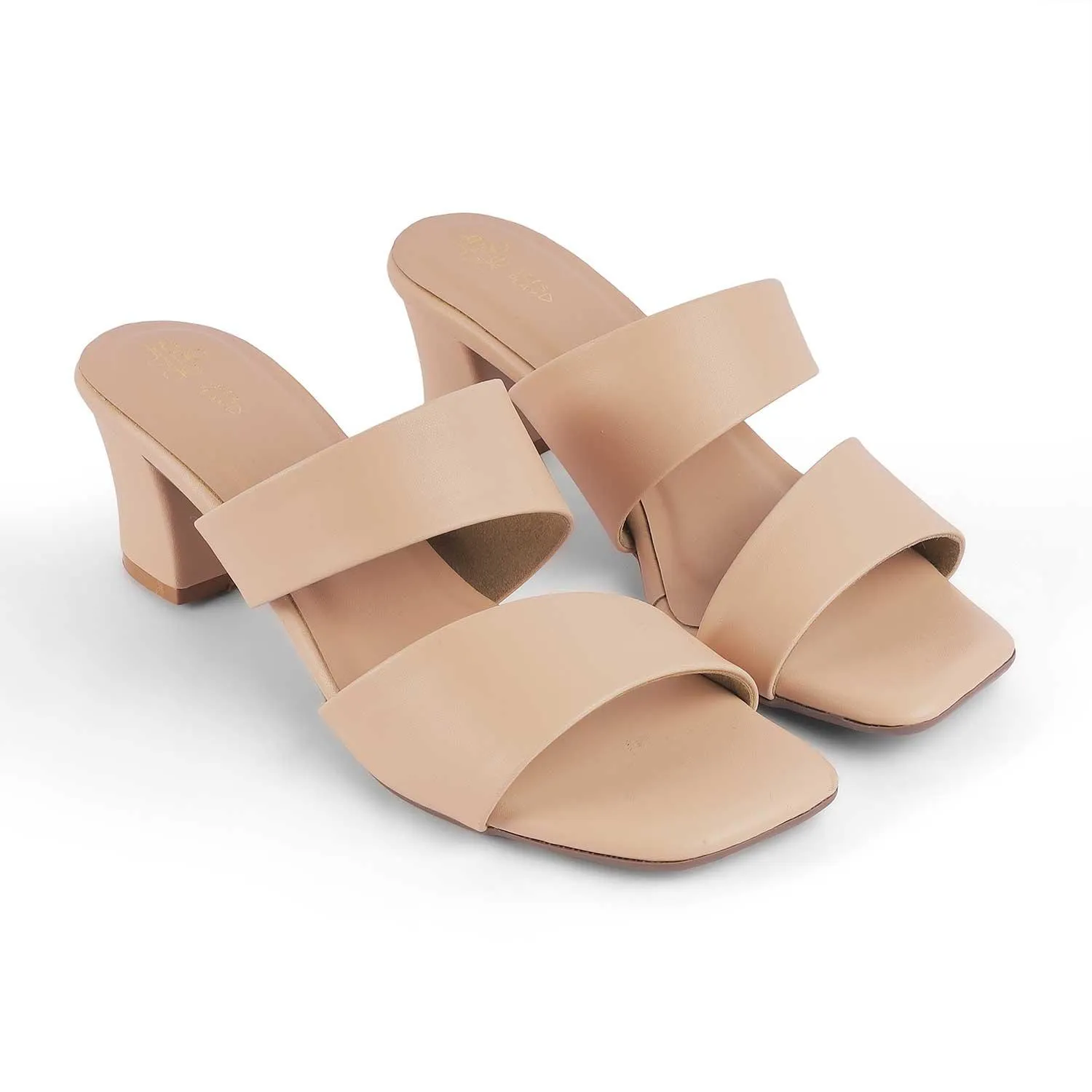 Tresmode Dejvice Beige Women's Casual Block Heel Sandals