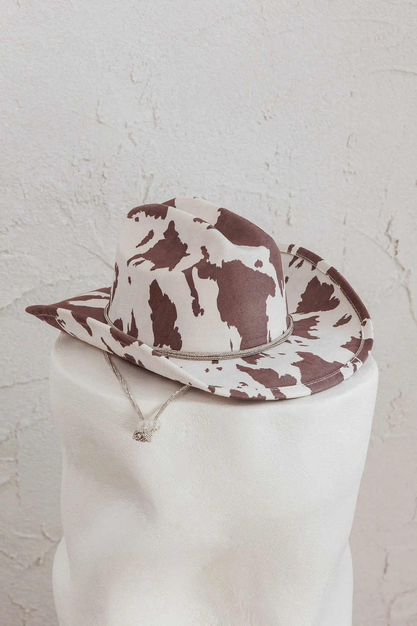 Tucson Cowboy Hat Cow Print Brown/Ivory