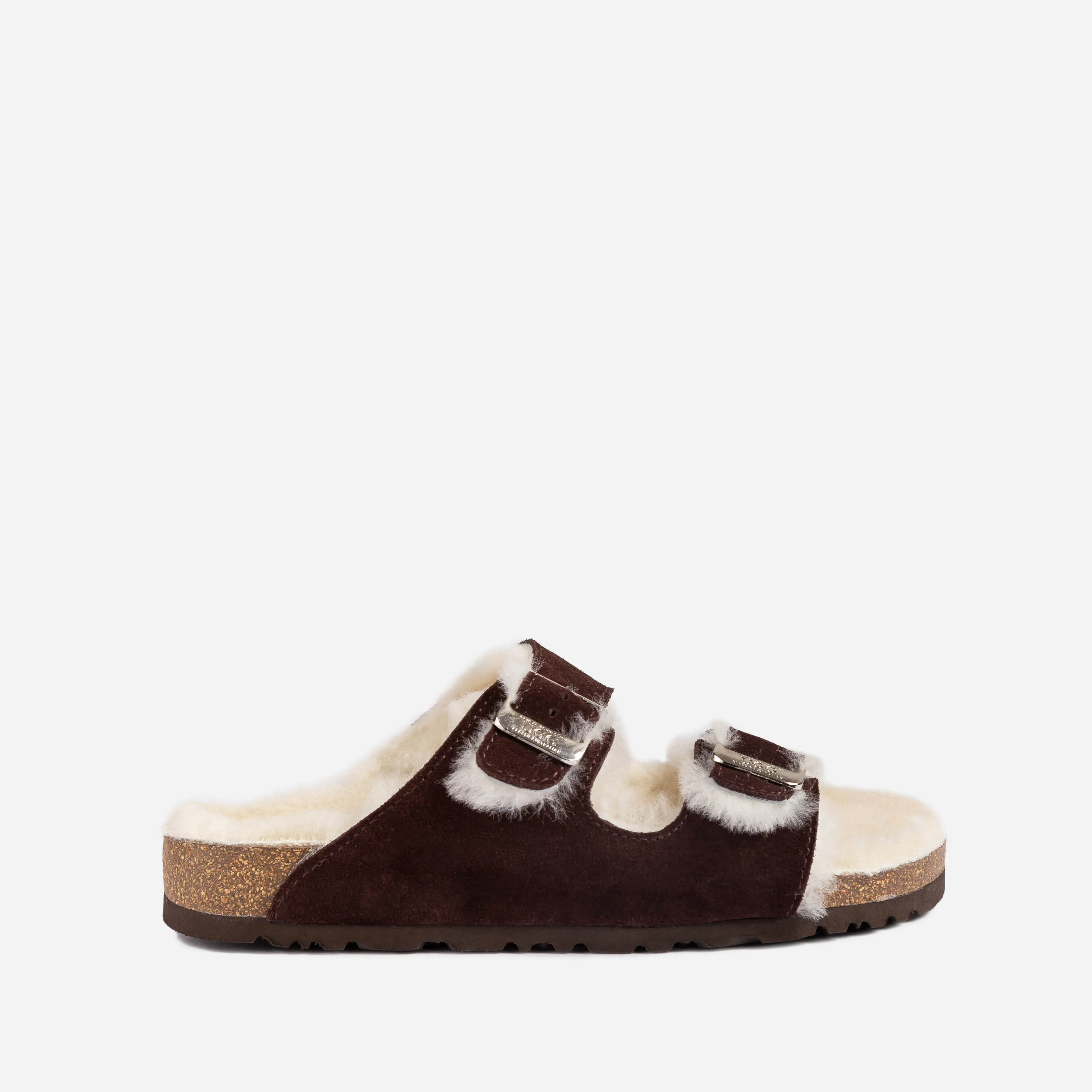 UGG Aussie Shearling Buckled Sandals