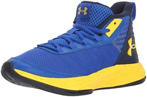 Under Armour Boys' Grade School Jet 2018 Basketball Shoe, Team Royal (402)/Midnight Navy, 4