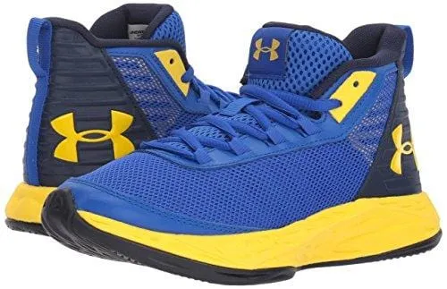 Under Armour Boys' Grade School Jet 2018 Basketball Shoe, Team Royal (402)/Midnight Navy, 4