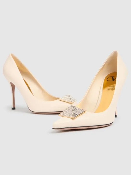 Valentino Garavani   100mm One Stud leather pumps 