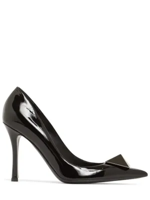 Valentino Garavani   100mm One Stud patent leather pumps 