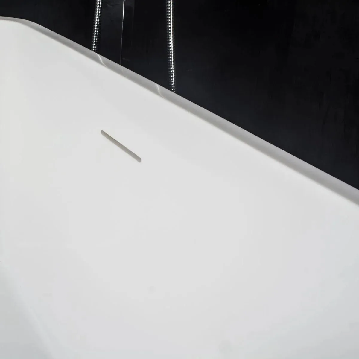 Vanity Art Bretagne 59" Bathtub Free-Standing Slotted Overflow Resin Stone Matte White VA6914-MS New