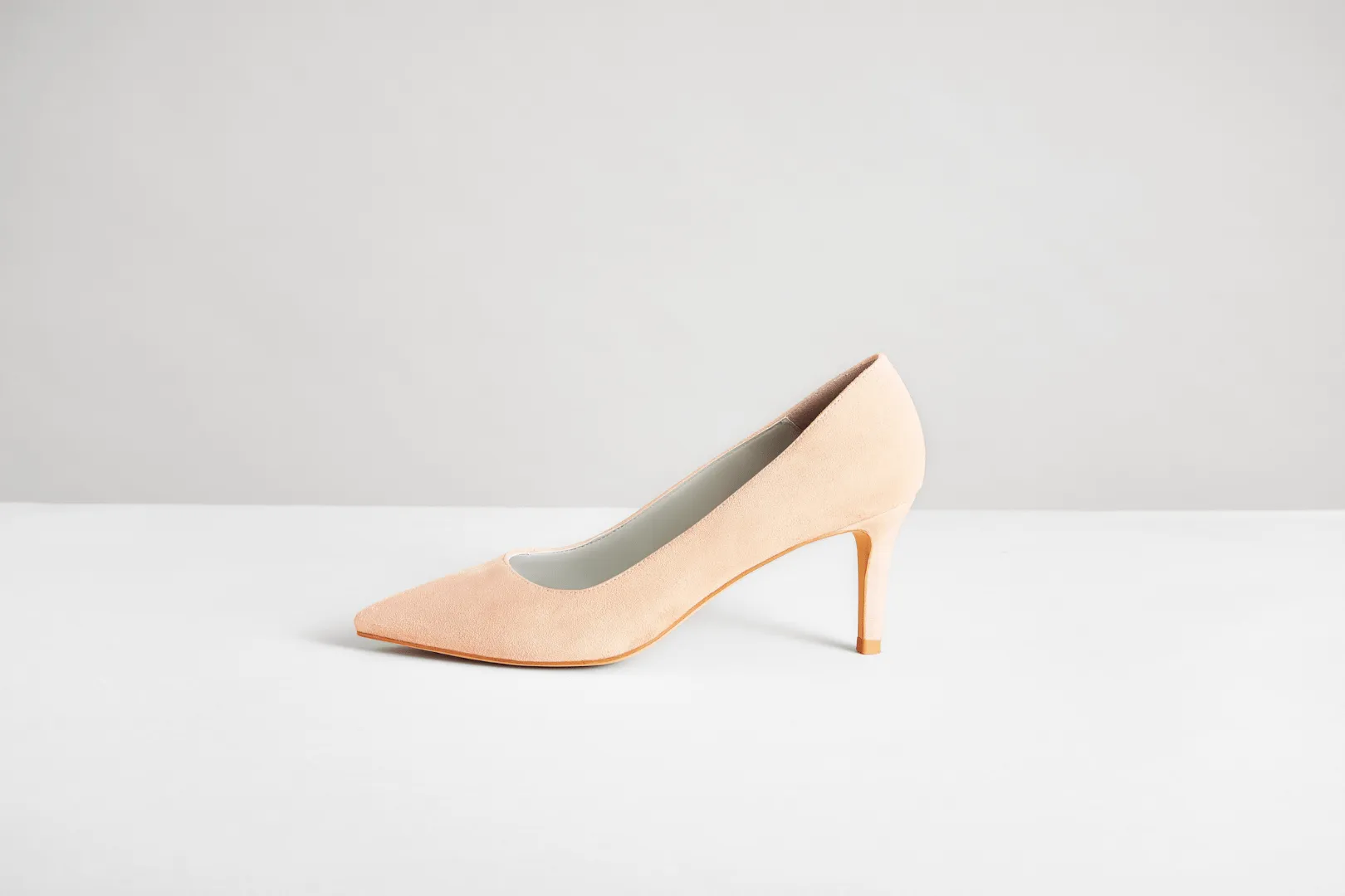 Vegan Suede Pointed Toe Pumps | Nude