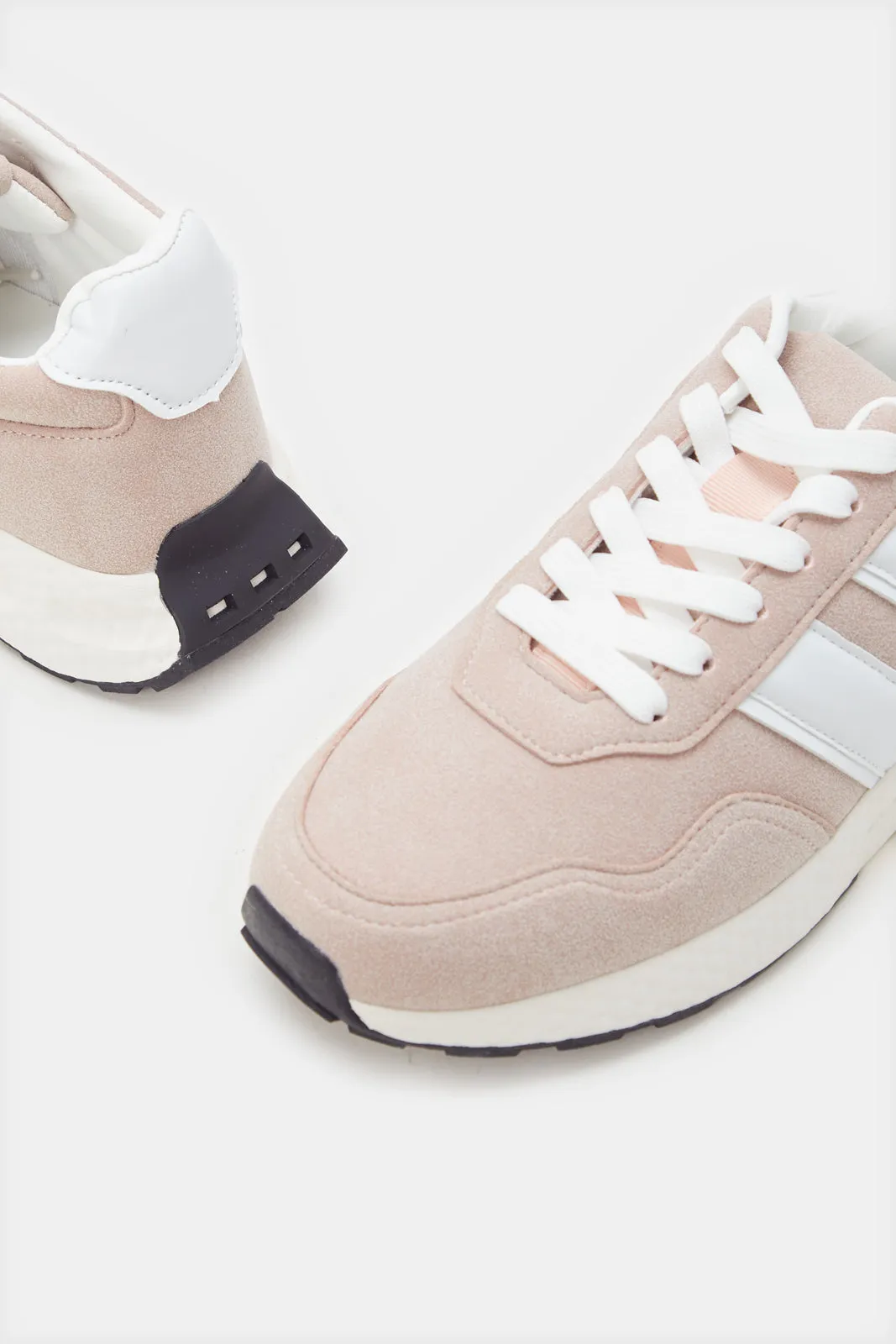 Women Pink Hiker Sneaker With Overlay Detail