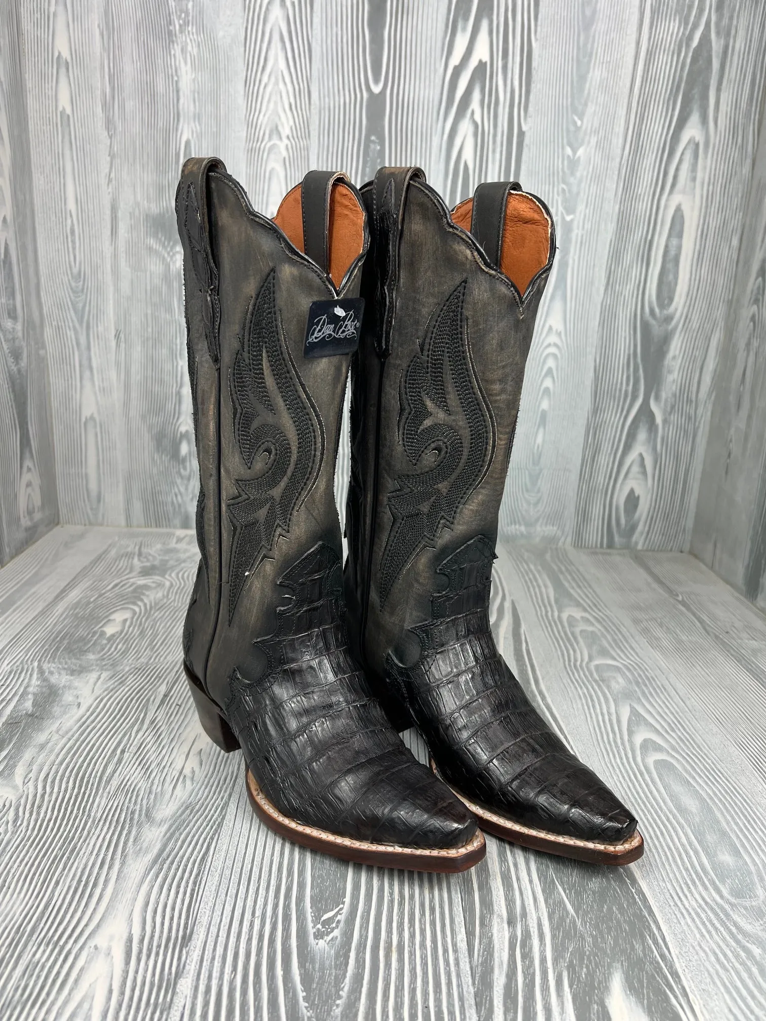 Women's Dan Post Berkeley Black Caiman Belly Western Boot - DP3060