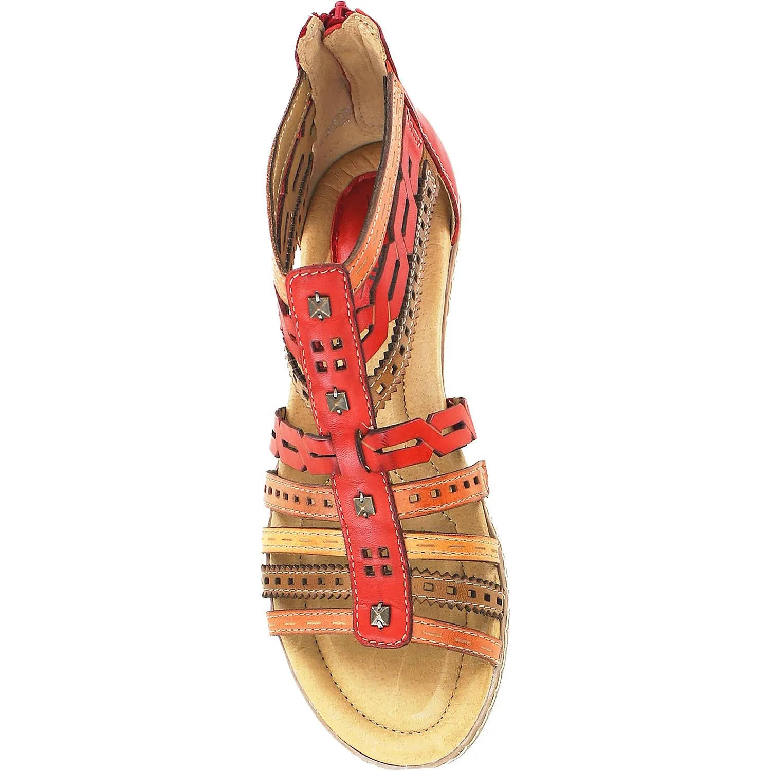 Women's Earth Bay Scarlet Multi Leather