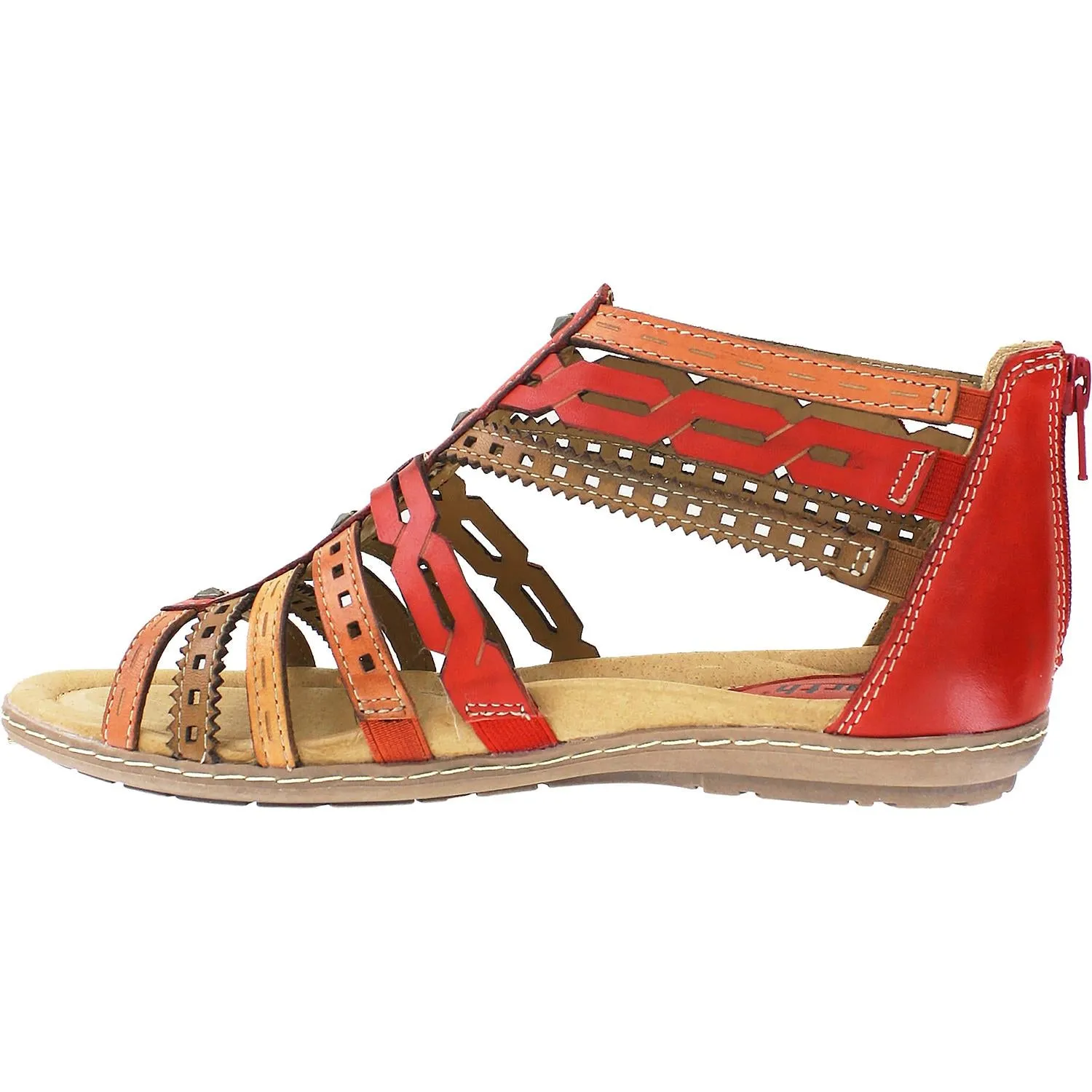 Women's Earth Bay Scarlet Multi Leather