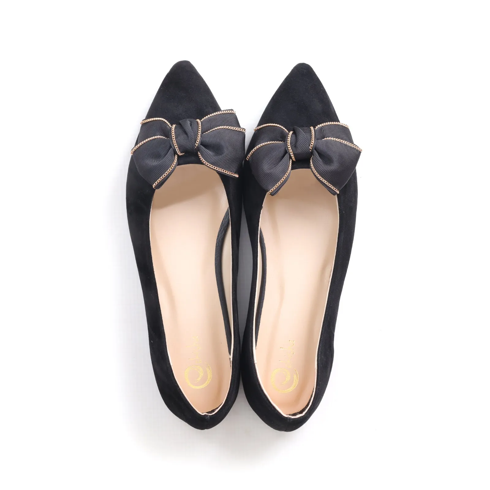 Women's Suede Bow-Tie Pumps