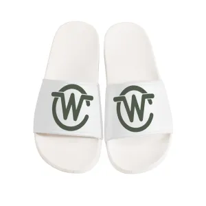 Woodcliff Lake Sandals V2 - White and Green | Customized | Shoe Zero