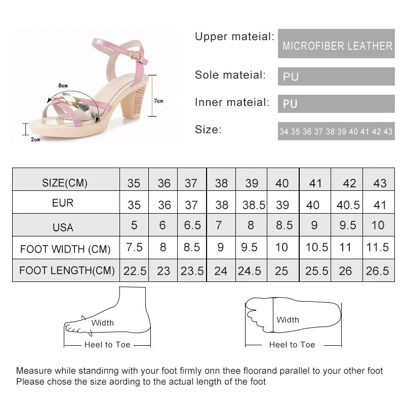 Yeknu Women's Sandals High Heel New Genuine Leather Women's Summer Shoes Small Size 33 Fashion Open Toe Women's Sandals